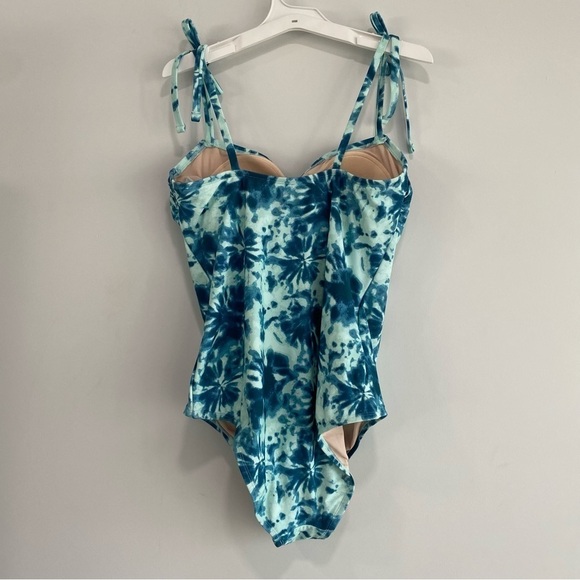 Women’s One Piece Tie-Dye Swimsuit Kona Sol Blue Size L (12-14) - Picture 4 of 9